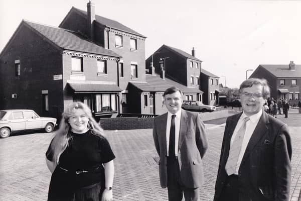The first phase was opened in September 1987 by Tenants' Association chairman Pat Tallett, left, with housing committe chairman Coun Bill Kilgallon, centre, and Coun John Gunnell (Labour, Hunslet).