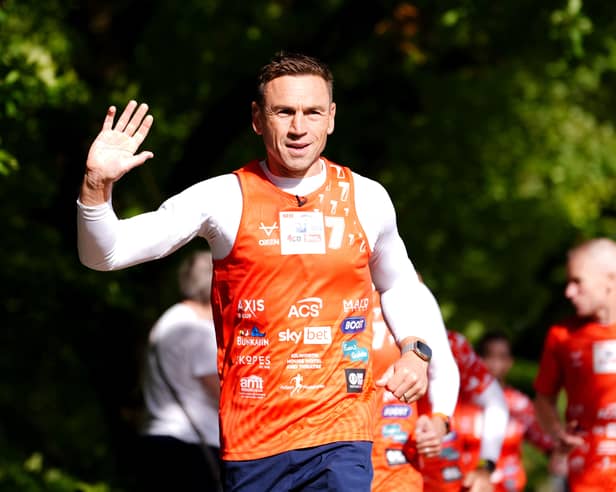 Sir Kevin Sinfield waving
