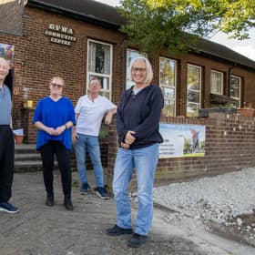 Campaigners and volunteers Richard Shepherd, Ali Blenkinsopp, Rob Whale and Helen Lucy hoping to save the GVWA Community Centre in Cross Gates, Leeds.
Photograph by Tony Johnson. 1st October 2026