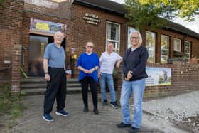 Campaigners and volunteers Richard Shepherd, Ali Blenkinsopp, Rob Whale and Helen Lucy hoping to save the GVWA Community Centre in Cross Gates, Leeds.
Photograph by Tony Johnson. 1st October 2026