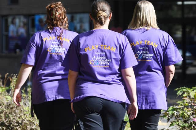 Play team staff at Leeds Children's Hospital