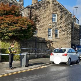 Police cordon in Horsforth, Leeds on October 1