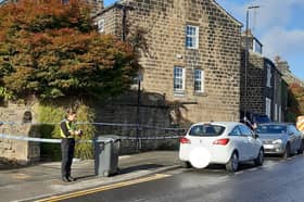 Police cordon in Horsforth, Leeds on October 1