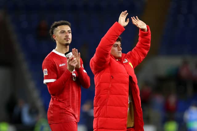 SIGNING OFF: Leeds United pair Ethan Ampadu and Dan James.