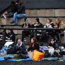 Leeds-based homelessness charity Simon on the Streets annual sleepout fundraising event, at the Royal Armouries in Leeds. 
27th September 2018.

