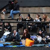 Leeds-based homelessness charity Simon on the Streets annual sleepout fundraising event, at the Royal Armouries in Leeds. 
27th September 2018.
