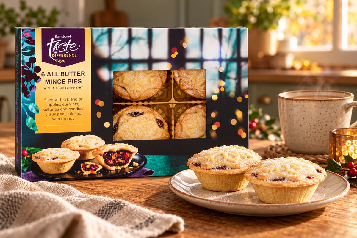 Diese zum halben Preis erhältlichen Premium-Mince Pies von Sainsbury's ...