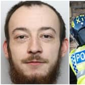 Camfield (pictured) was jailed for five years after police found a pistol and ammunition at his home.