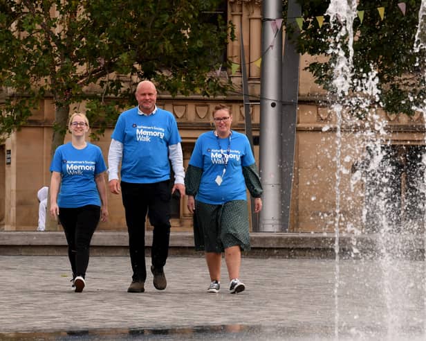 Kayleigh Marchant, Stuart Smith, and Philippa Ellwood will take on the Leeds Memory Walk this Sunday