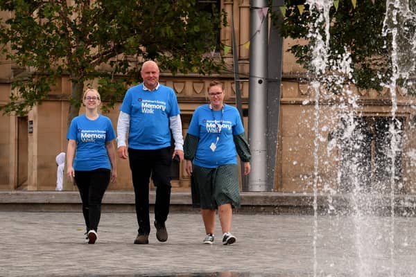 Kayleigh Marchant, Stuart Smith, and Philippa Ellwood will take on the Leeds Memory Walk this Sunday