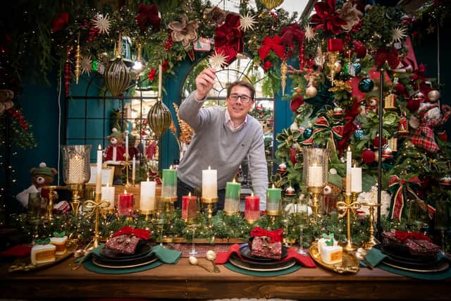 Mark Farnsworth, Manager Director, behind one of the Christmas displays in Tong Garden Centre in Leeds