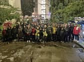 This year's Big Sleep Out saw around 70 volunteers bed down outside Leeds Civic Hall