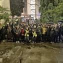 This year's Big Sleep Out saw around 70 volunteers bed down outside Leeds Civic Hall