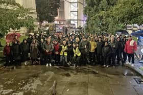 This year's Big Sleep Out saw around 70 volunteers bed down outside Leeds Civic Hall