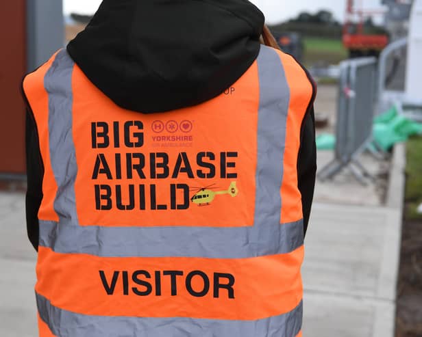 9th October 2026
Yorkshire Air Ambulance Charity has launched the final fundraising push for its new £9 million Northern Airbase, with £400,000 still needed to complete and equip the purpose-built facility near Thirsk.
Pictured hi-vis vests on site
Picture Gerard Binks