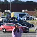 The scene at Yorkshire Wildlife Park which has been evacuated and closed after a tiger attack