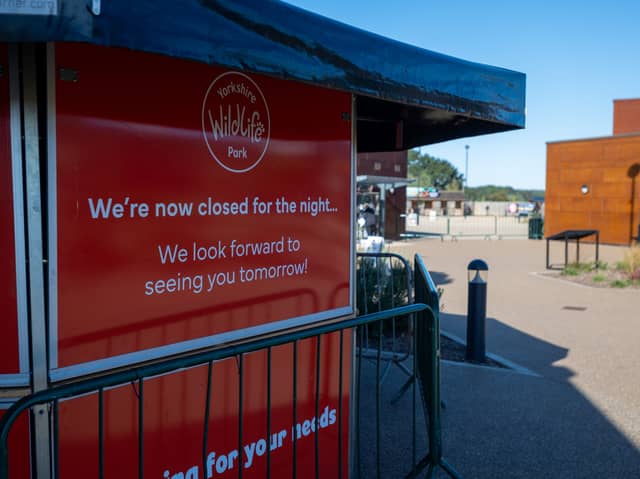 An empty Yorkshire Wildlife Park, as the zoo in Doncaster remains shut after a man died