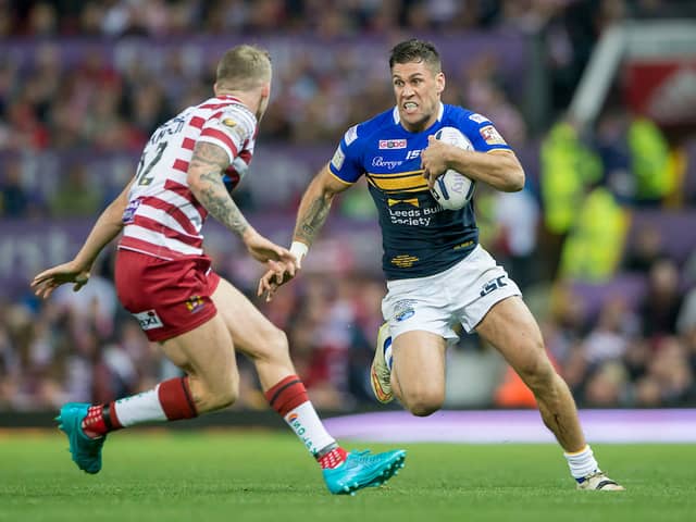 Joel Moon playing for Leeds Rhinos in the 2015 Super League Grand Final 
