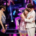 Emma Willis, Melanie Walters & Aljaz Skorjanec on Strictly