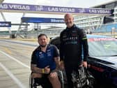 Jordan Jones (L) has signed with disabled racing team Team BRIT