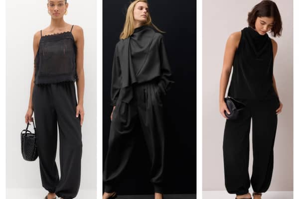 Julia Roberts has embraced the balloon trouser trend for autumn 2026, with M&S offering three alternatives to recreate her effortlessly chic style (pictured).