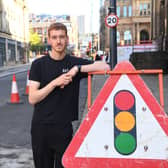 George Gamble owner of Brod Sandwich Bar says the roadworks on Great George Street are having a ‘huge impact’ on business