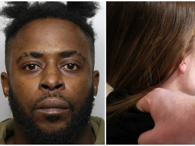 Robinson-Matthews (pictured) was jailed for attacking his partner.