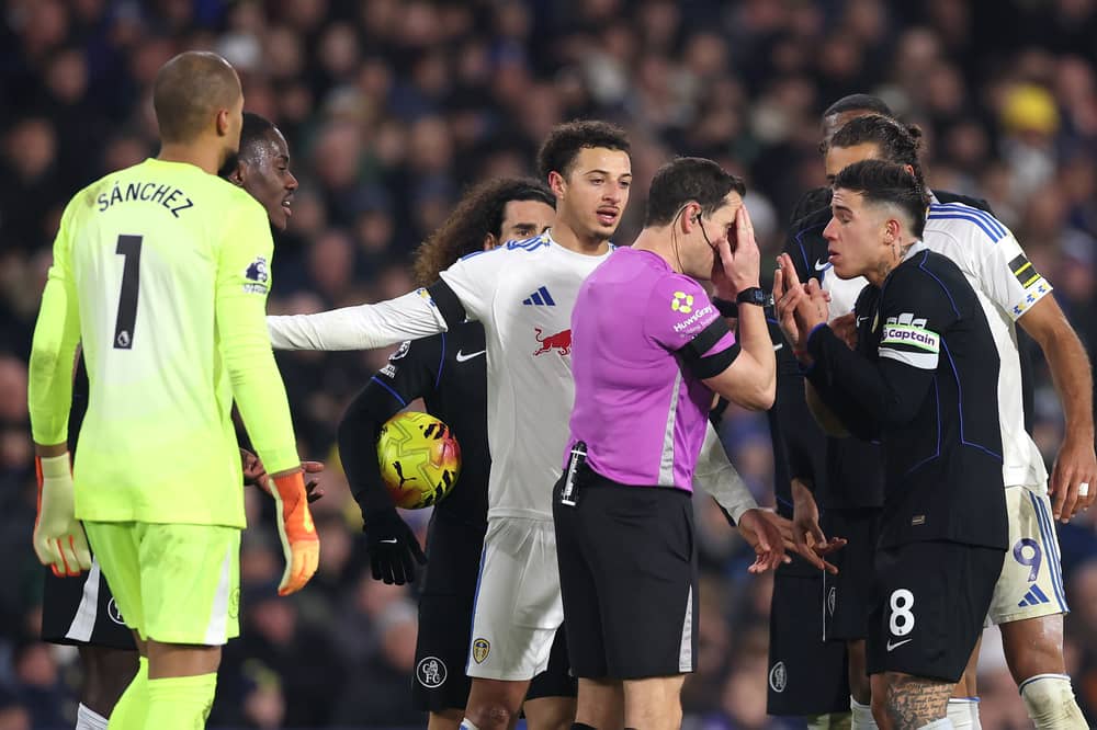 Darren England was last in charge at Elland Road during Leeds United's 3-1 win over Chelsea.
