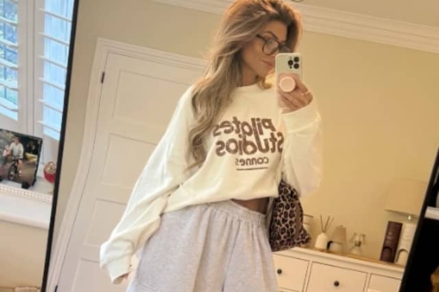 Mrs Hinch showed off her grey cargo joggers on Instagram - here's where you can buy them.