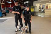 Police dog Roxy was on hand to help sniff out offenders during two days of action at Wakefield Westgate