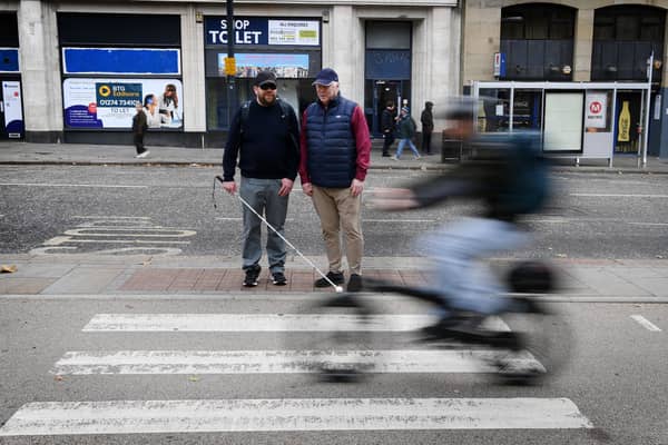 Iain Mitchell (right) and Calum McCready (left), have been speaking out against the new floating bus stops introduced in Leeds.