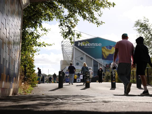 UPDATE: On matchday travel as Leeds United face Manchester United at Elland Road, above.