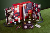 The American Golf Luxury Advent Calendar features 24 days of golfing treats, including balls, tees, accessories and more, all presented in festive red, white and blue packaging.