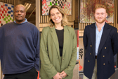 Inaugural Luminaries: (L-R) Architect Bo Muchemwa, film editor Lesley Posso, and designer Nicholas Blowey, who have been named the first three 'Luminaries' at Leeds School of Arts