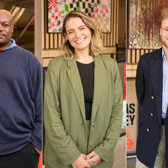 Inaugural Luminaries: (L-R) Architect Bo Muchemwa, film editor Lesley Posso, and designer Nicholas Blowey, who have been named the first three 'Luminaries' at Leeds School of Arts
