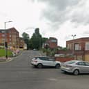 The fire broke out at a disused car garage on Front Street.