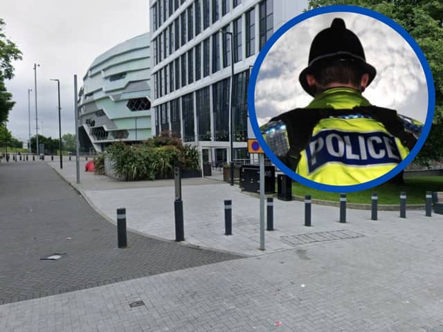 Three men were arrested for alleged racist language and gestures towards an Asian man on Brunswick Terrace.