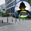 Three men were arrested for alleged racist language and gestures towards an Asian man on Brunswick Terrace.