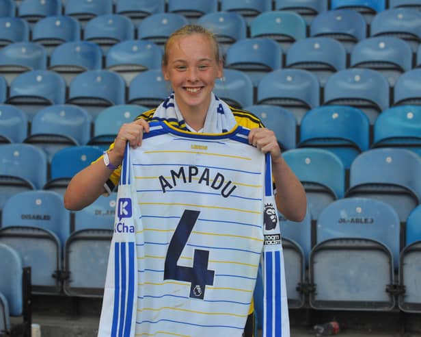 Lilian Atkinson, from Harrogate, has been rewarded for her unwavering support of Leeds United captain Ethan Ampadu after receiving his match-worn shirt following a landmark appearance