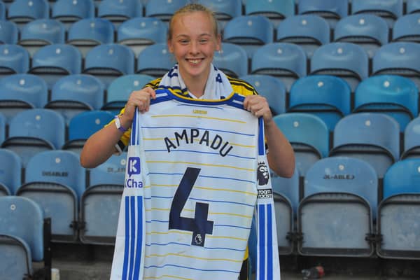 Lilian Atkinson, from Harrogate, has been rewarded for her unwavering support of Leeds United captain Ethan Ampadu after receiving his match-worn shirt following a landmark appearance