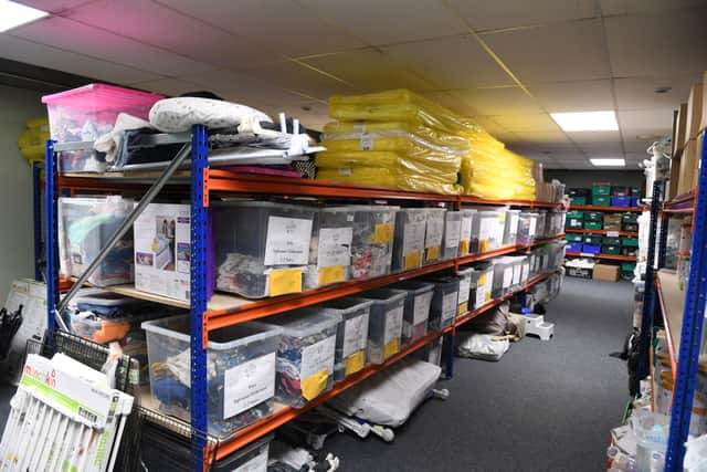 Store rooms at Leeds Baby Bank