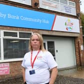 Unit manager Sarah Cohen outside Leeds Baby Bank which was burgled on Friday (16 October)