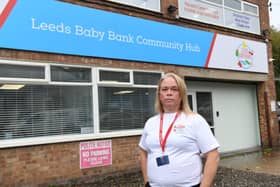 Unit manager Sarah Cohen outside Leeds Baby Bank which was burgled on Friday (16 October)