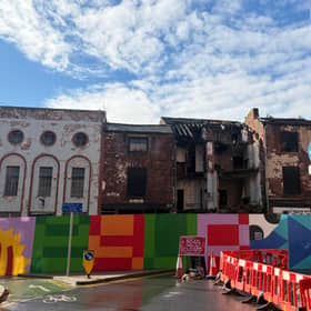 Lower Kirkgate has been closed since the building collapsed in April 2024 