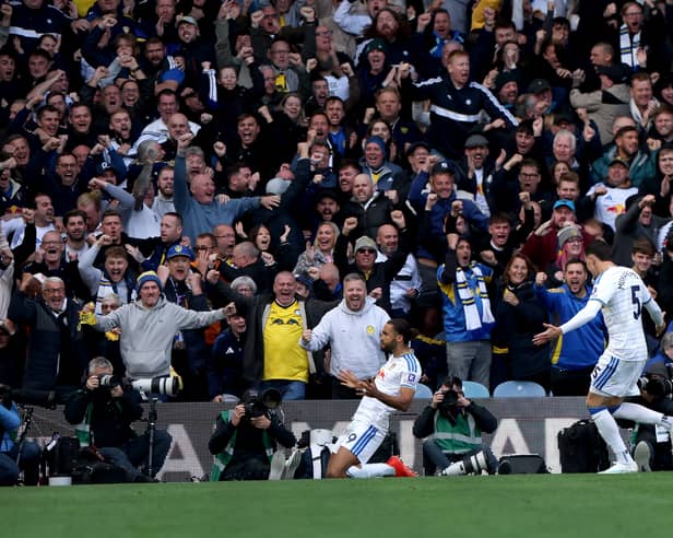 ANOTHER ONE: Elation in the Kop as Dominic Calvert-Lewin celebrates drawing Leeds United level against arch rivals Manchester United at Elland Road.