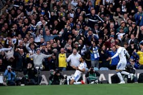 ANOTHER ONE: Elation in the Kop as Dominic Calvert-Lewin celebrates drawing Leeds United level against arch rivals Manchester United at Elland Road.