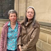 Kathryn Pybus and Lisa Hudson urged councillors to reject plans to building 151 canalside homes at City Fields in Wakefield.