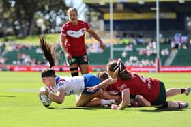 Leeds Rhinos' Connie Boyd in action for England against Wales last week. Picture by Anita Reca/SWpix.com.