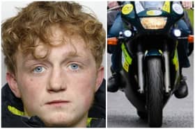 Hargreaves (pictured) wass jailed for a string of offences, including drug dealing and stealing a motorbike