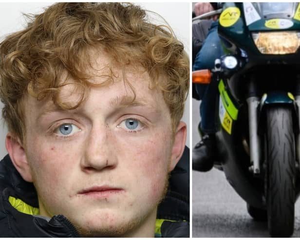 Hargreaves (pictured) wass jailed for a string of offences, including drug dealing and stealing a motorbike